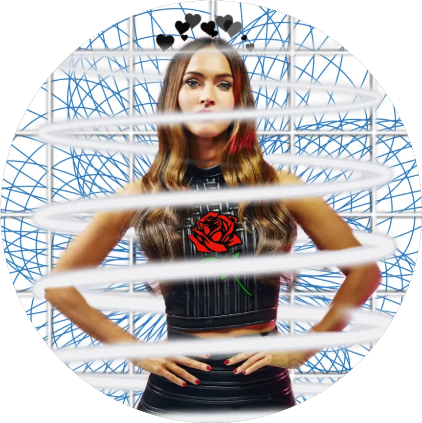 Freetoedit Meganfox Megan Fox Black Edgy Spiral Neon Girl Png Megan Fox Png