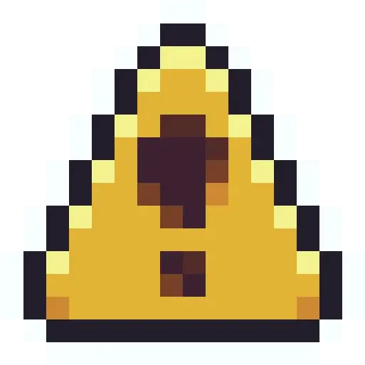 Caution Icon Mario Pixel Icon Collection Budder Minecraft Png Caution Png
