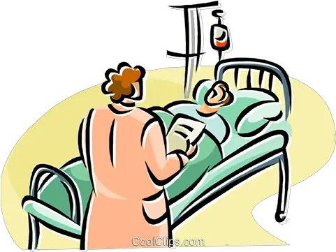 Royalty Free Vector Clip Art Cartoon In Hospital Bed Png Bed Clipart Png