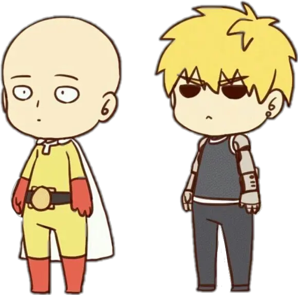 Onepunchman Saitama Anime Chibi Chibi Saitama And Genos Png Saitama Transparent