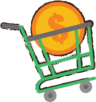 Green Shopping Cart Png Coin Dollar Sketch Png 553 Shopping Basket Dollar Transparent