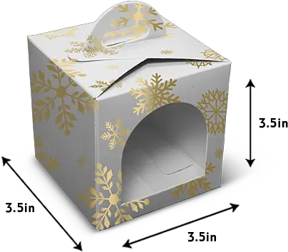 Cupcake Box For 1 White Snowflake Print Tent Png White Snowflake Transparent