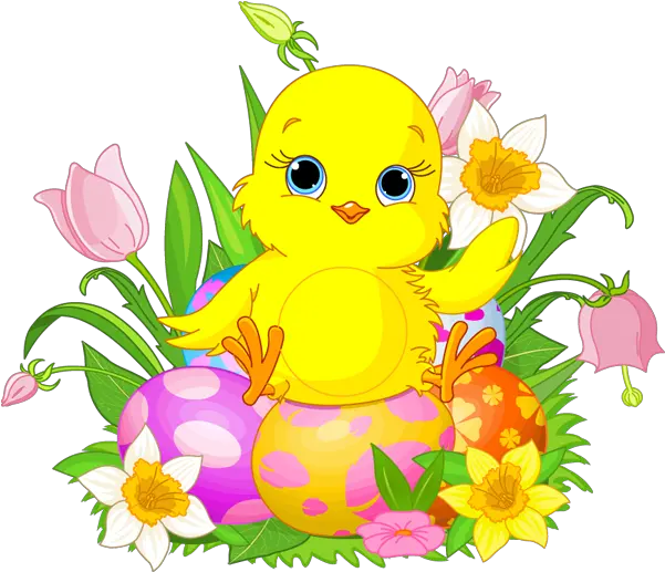 Download Hd Chick Celebrating Easter Clip Art Easter Png Easter Transparent png
