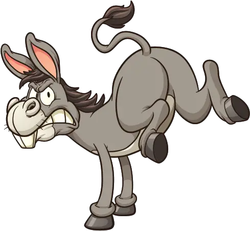 Download Printed Vinyl Angry Stickers Cartoon Donkey Png Donkey Png