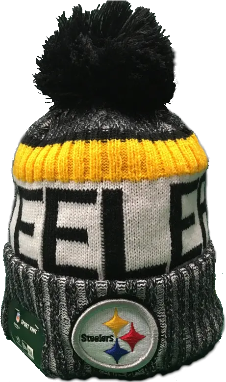 Pittsburgh Steelers Nfl 17 Sideline Pom Toque Knit Cap Png Steelers Png