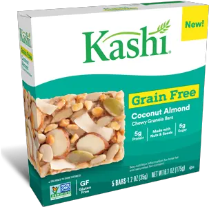 Kashi Grain Free Granola Bars Coconut Almond Kashi Chocolate Almond Sea Salt Chewy Granola Bars Png Almonds Png
