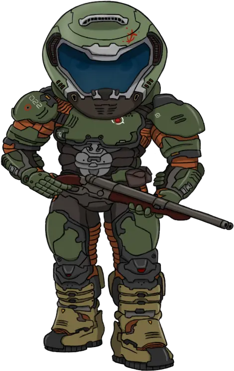 Download Hd Svg Royalty Free Stock Doom Doomguy Chibi Png Doom Transparent
