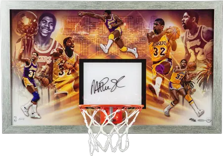 Download Los Angeles Lakers Magic Basketball Rim Png Magic Johnson Png