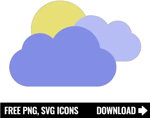 Free Sun And Clouds Icon Symbol Png Svg Download Cloud With Sun Icon Svg Cloud Icon Image png