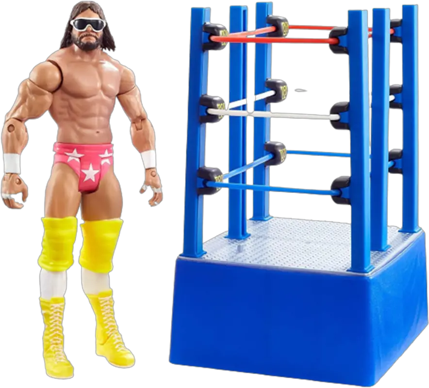 Wrestlemania Iii Randy Savage Action Wwe Wrestlemania Ring Action Figures Png Wrestling Ring Icon