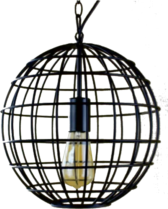 Download Hd Fashion Steel Cage Pendant Grid On A Globe Png Steel Cage Png