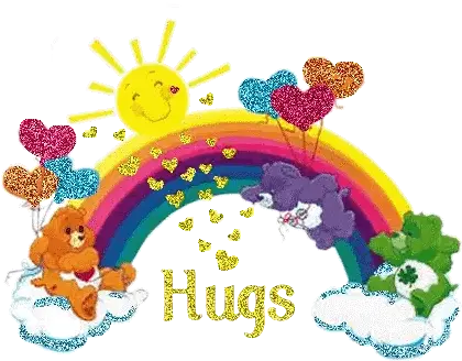 Carebear Carebears Rainbow Hugs Freetoedit Care Bear Happy Care Bears Rainbow Png Care Bears Png