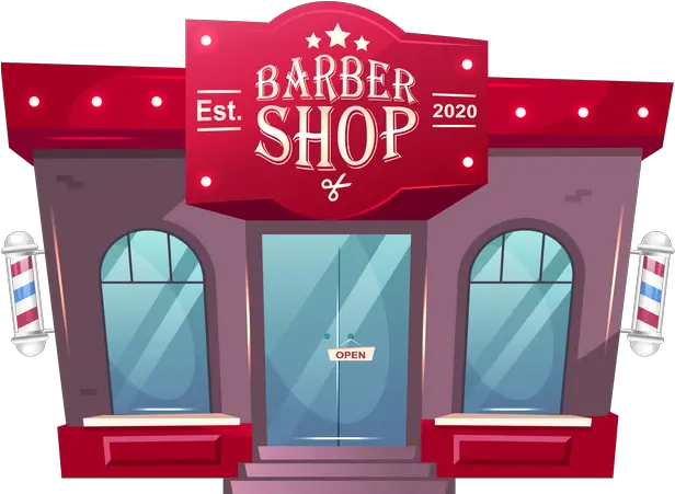Barber Shop Icon Download In Colored Outline Style Barber Shop Illustration Png Barber Pole Icon