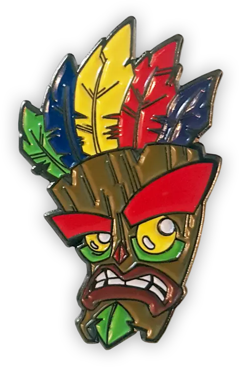 Crash Aku Mask Pin Badge Aku Aku Png Aku Png