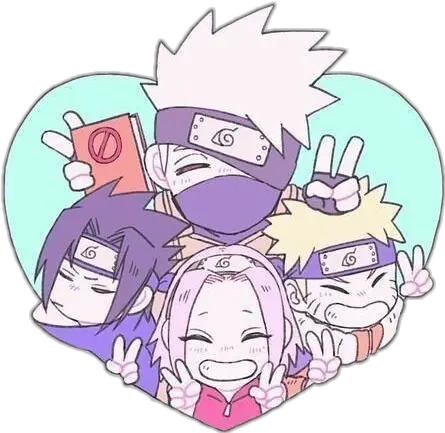 Freetoeditnaruto Sasuke Sakura Kakashi Kakashatake Sakura De Naruto Imag Kawaii Png Sasuke Uchiha Transparent