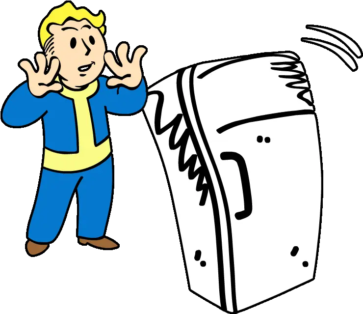 Fallout 4 Clipart Fallout 4 Billy The Kid In A Fridge Png Pip Boy Png