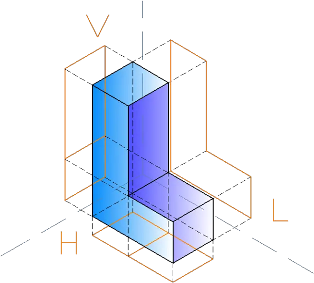 Fileisometric Projections Of An L Shapepng Wikimedia Commons 3d L Shape Shapes Png