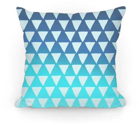 Triangle Blue Ombre Pattern Throw Pillow Lookhuman Moisture Resistant Blinds Bathroom Png Triangle Pattern Png