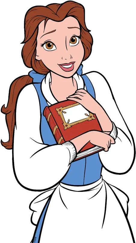 Belle Holding Book Belle Beauty And The Beast Book Png Belle Transparent