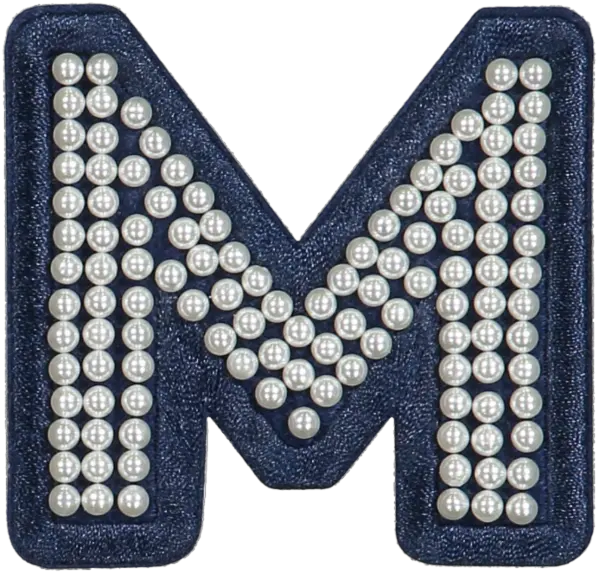 Sapphire Pearl Letter Patches Png M Icon