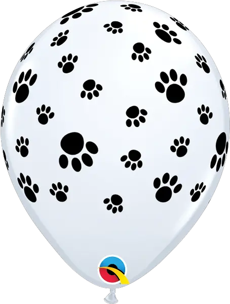 11u0027u0027 Paw Prints White Inflated Happy Birthday Dog Balloons Png Paw Prints Png