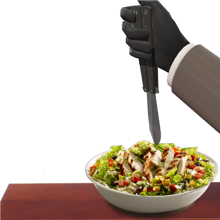 Download Knife Your Salad Chipotle Bowl Png Salad Bowl Png