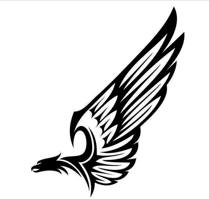 Half Wings Png Hd Mart Tribal Tattoo Bird Wing Png