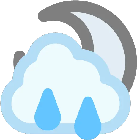 Moon Rain Raincloud Icon Png Cloud