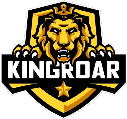 Kingroar Mascot And Esport Game Logo Design Template Zeerk Lion King Esport Logo Png Esport Logos
