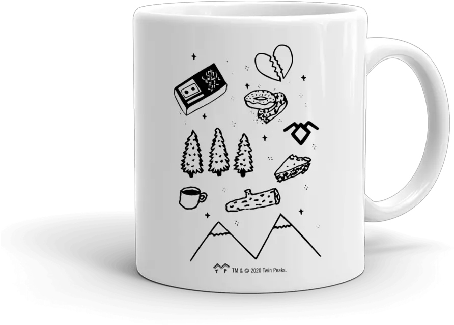 Shop Official Twin Peaks Merchandise Drinkware U2013 Showtime Get For Birthday Mug Png Neon Icon Straws