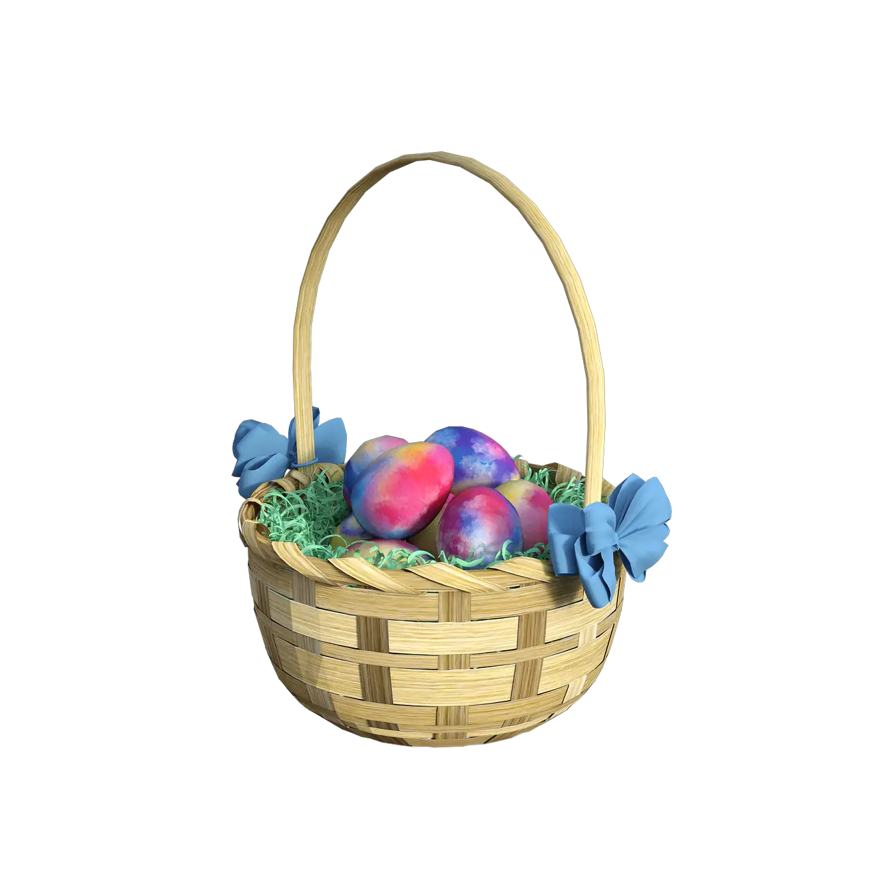Easter Basket Eggs Grass Easter Bascket Png Easter Basket Transparent png