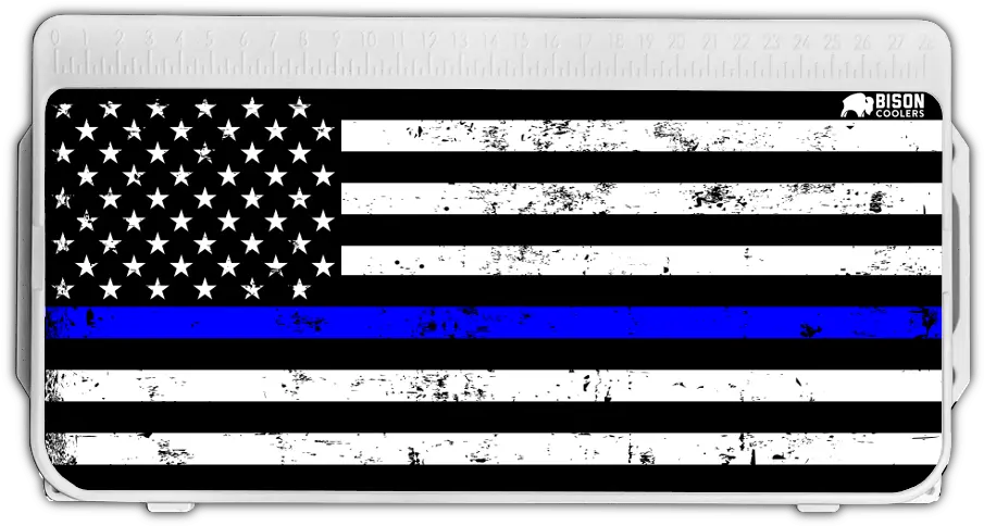 Thin Blue Line Bison Coolers Lid Graphic Don T Tread On Me Blue Line Flag Png Thin Blue Line Png