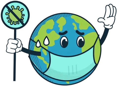 Covid 19 Earth Cartoon Icon Transparent Png U0026 Svg Vector File Earth With Face Mask 512x512 Png Images