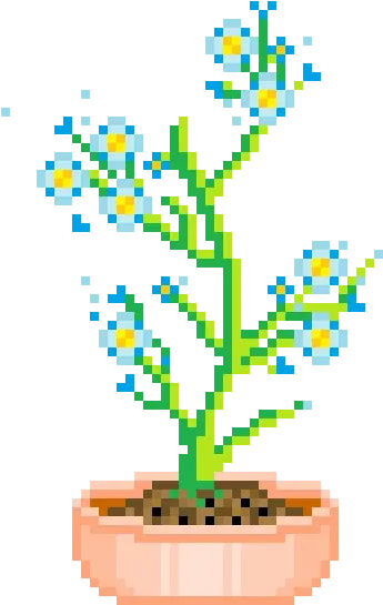 Dancing Plant Pixel Art Digital Decorations Pixel Art Plant Gif Png Rain Png Gif