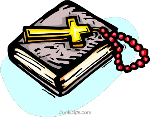 Holy Bible With Crucifix And Beads Royalty Free Vector Clip Clip Art Png Bible Clipart Png