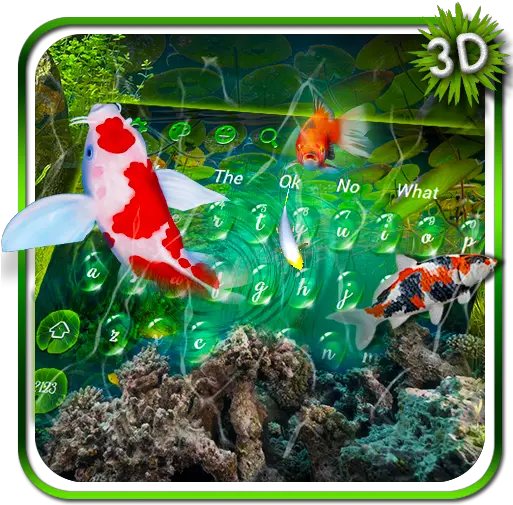 3d Lively Koi Fish Keyboard Theme Apk 10001008 Download Artificial Aquarium Plant Png Koi Fish Icon
