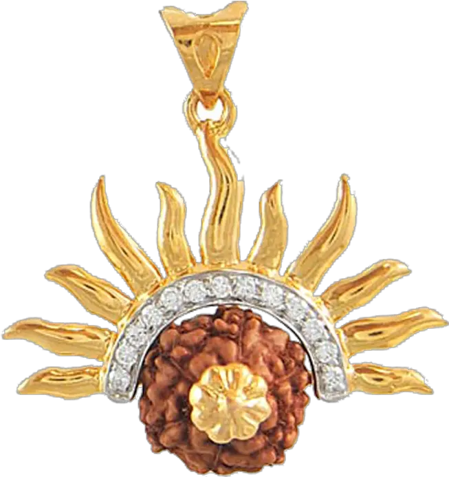 Half Sun Rudraksha Pendant Png