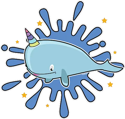 Kawaii Whale Funny Unicorn Of The Sea Narwhal Magic Fantasy Ronseal White Ash Shed Png Narwhal Icon