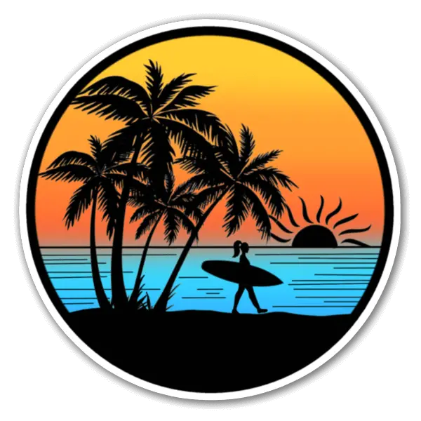 Surfer Sunset Png Clipart Transparent Sunset Vector Png Surfer Png