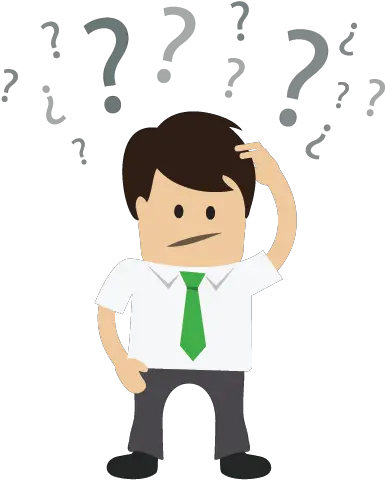 Question Marks Over Head Confused Man Clipart Png Confused Png
