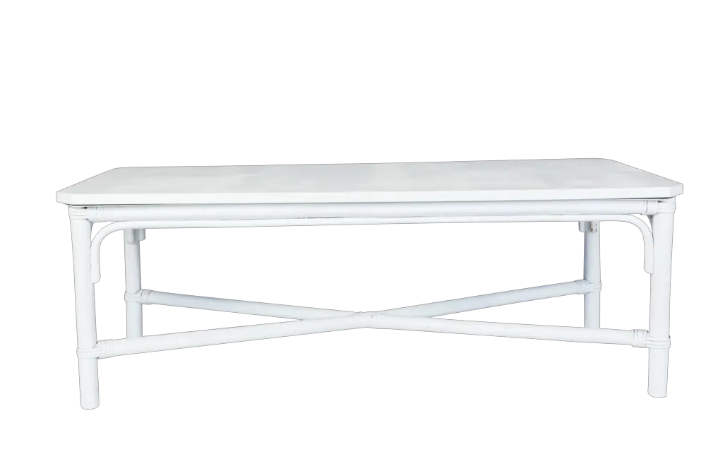 White Rattan Coffee Table U2014 Roam Rentals Design Transparent White Coffee Table Png Table Transparent Background