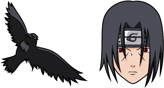 Naruto Itachi Uchiha And Crow Cursor U2013 Custom Browser Fictional Character Png Uchiha Logo