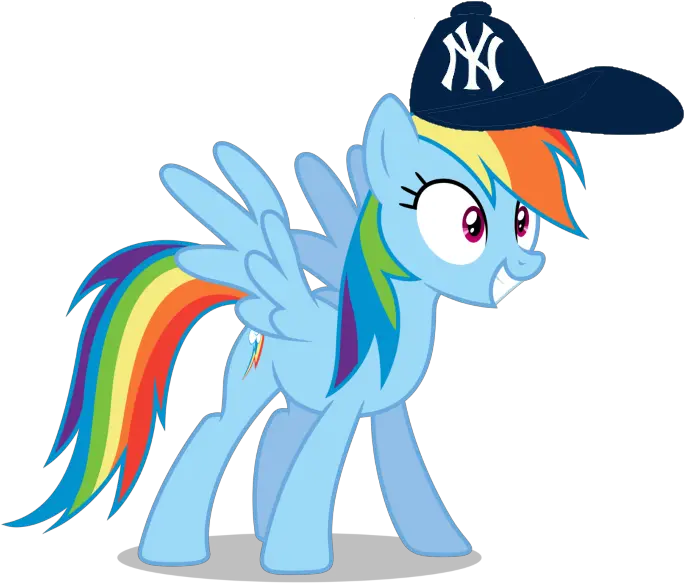 Yankees Hat Png Rainbow Dash Images Rainbow Dash Wearing A Rainbow Dash Exe Yankees Png