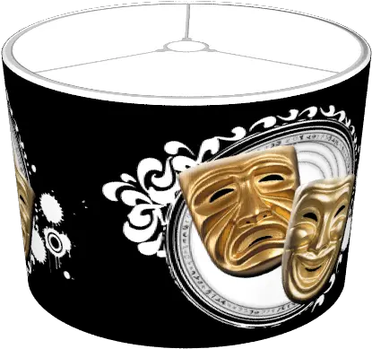 Mysoti Incognita U0027gold Drama Masks Lampshadeu0027 Lampshade Illustration Png Drama Masks Png