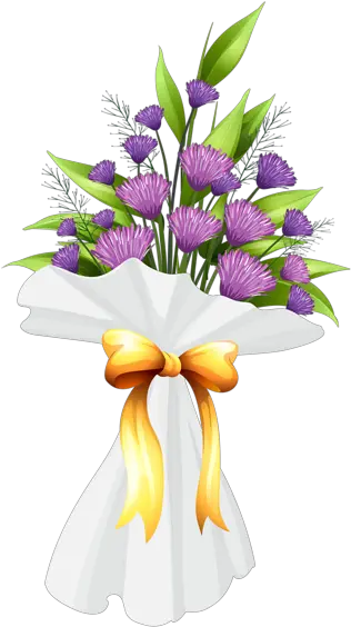 Purple Flowers Bouquet Png Clipart Image With Images Flower Bouquet Flowers Clipart Png