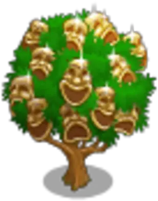 Drama Mask Tree Farmville Wiki Fandom Illustration Png Drama Masks Png
