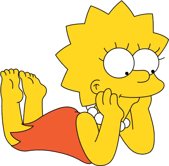 Lisa Simpson Laying Down Png Official Psds Lisa Simpson Png Simpson Png