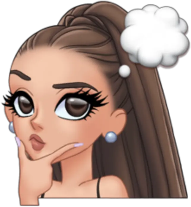 Arianagrande Arimoji Pensive Think Thinking Balloon Clo Ariana Arimojis Png Pensive Emoji Transparent