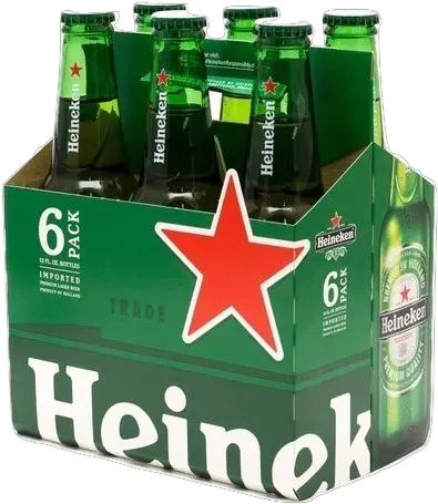 Heineken Heineken Beer 6 Pack Png Download Original 6 Pack Of Heineken Heineken Bottle Png