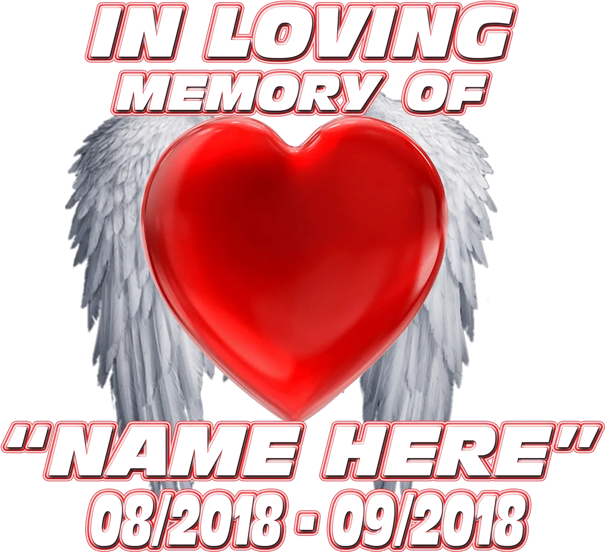 Heart With Wings Png Love In Loving Memory Png